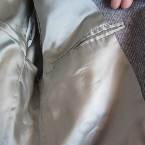 Pendleton Men's 42L Wool & Suede Sport Coat Gray Elbow Patches Academia Western - Picture 7 of 12